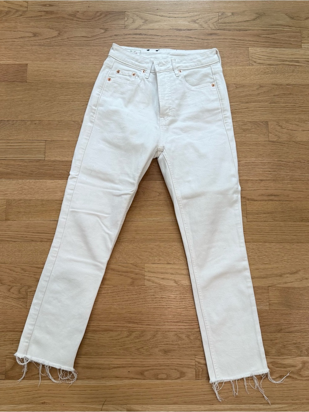 GAP White Straight Jeans